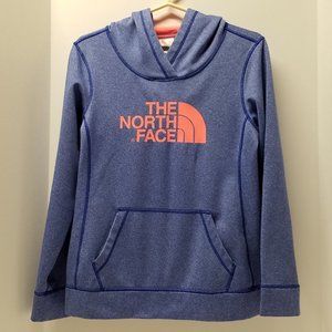 The North Face Heather Blue & Pink Half Dome Logo Hoodie Sweatshirt